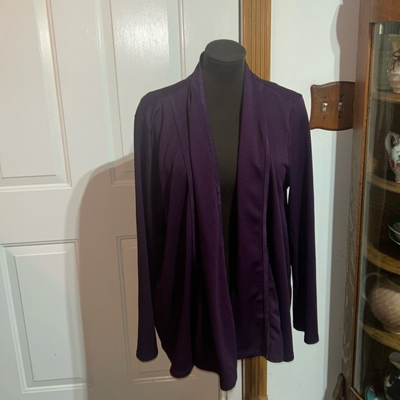 Calvin Klein Dark Purple Long Sleeve Shrug Jacket Size XL - Picture 1 of 4